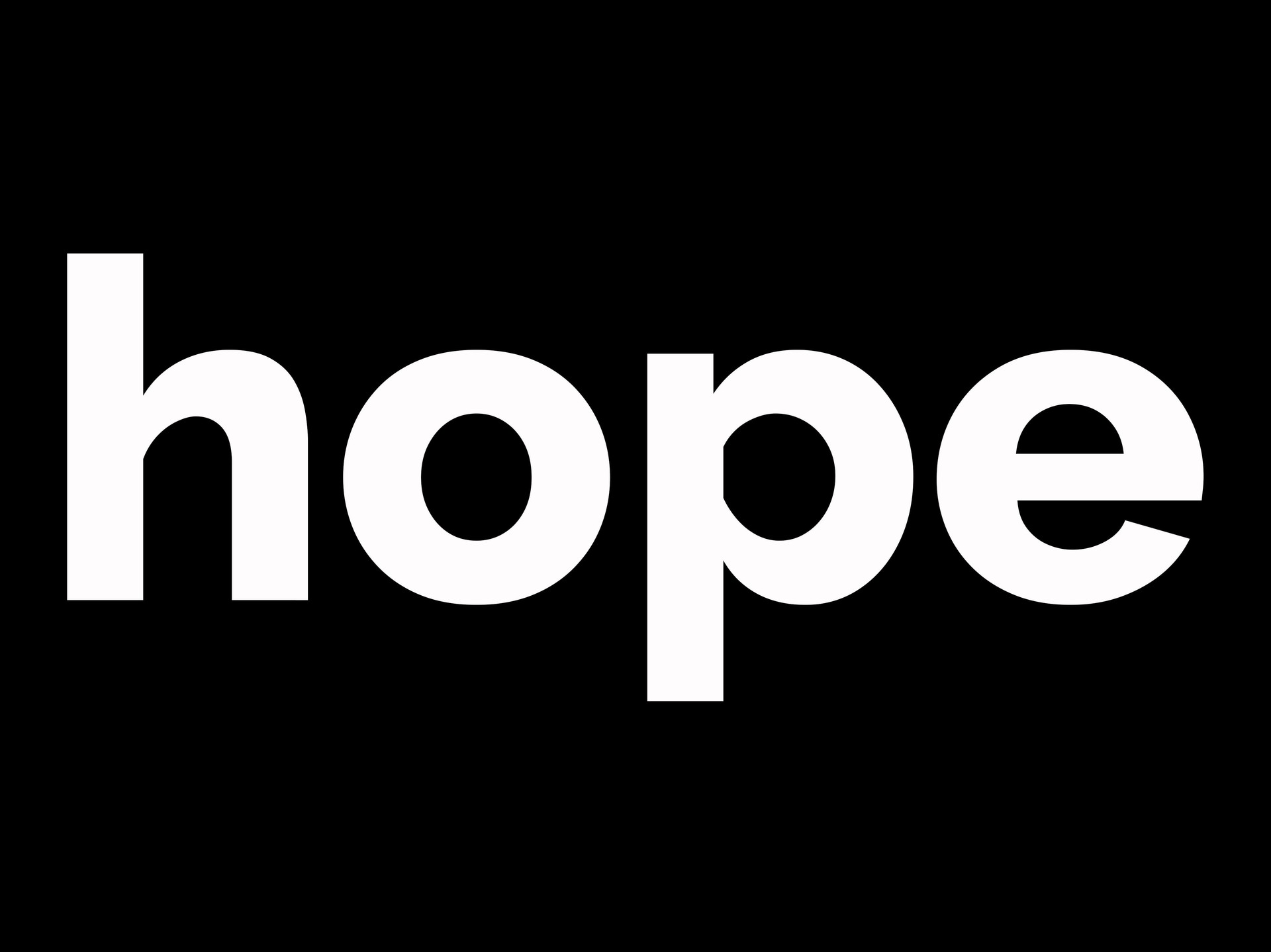 `HOPE´as a graphic written sign i black and white with black flames `HOPE´as a graphic written sign i black and white with black flames